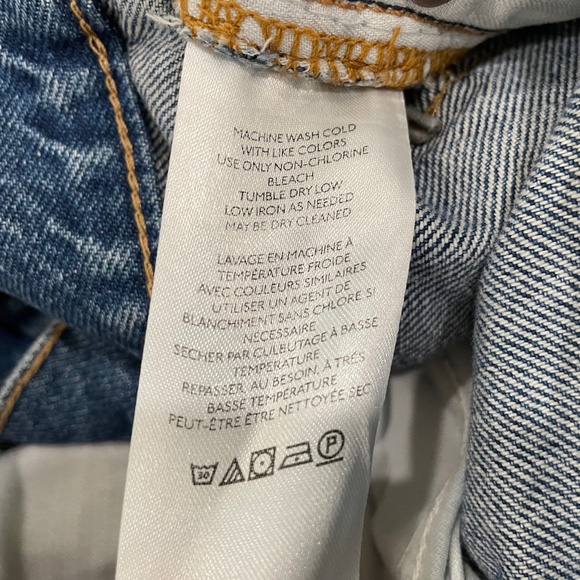 Free People Jeans We the Free The Lass Button Fly Distressed Medium Wash 26 - Picture 14 of 14